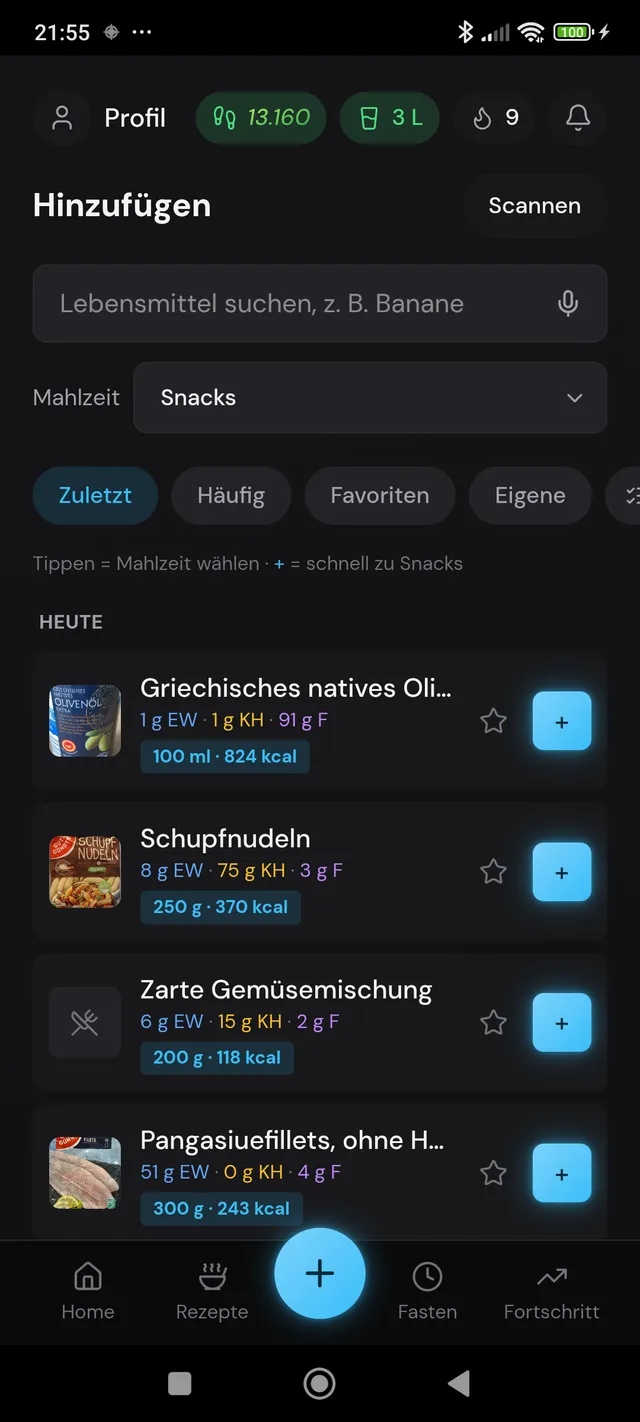 Scannen und getrackt